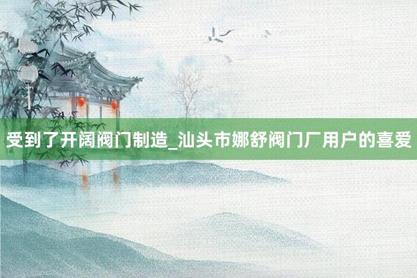 受到了开阔阀门制造_汕头市娜舒阀门厂用户的喜爱
